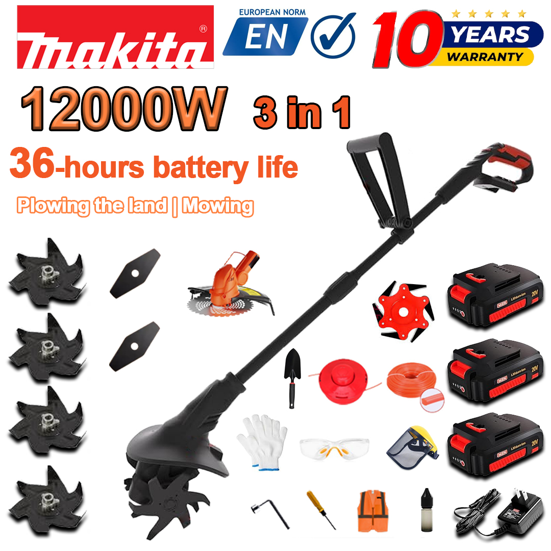 (Aku tööiga 36 tundi) 12 000W ader + 96V liitiumaku * 3 + niidupea * 1 + kiirlaadija * 1 + labidas * 1 + sirge tera * 2 + adra tera * 4 + sulamist saeleht * 1 + lõiketera * 1 + lõikeköis * 1